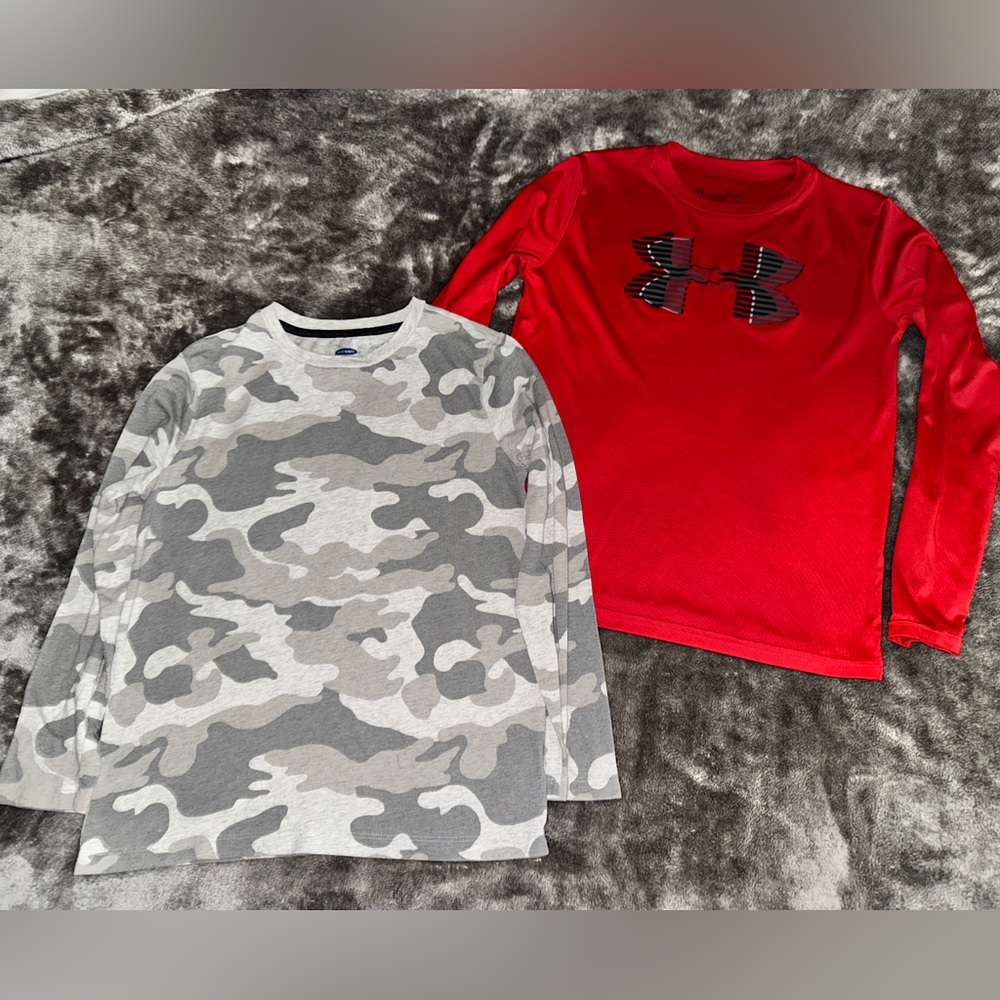 Under Armour Red & Grey Camo Long Sleeve